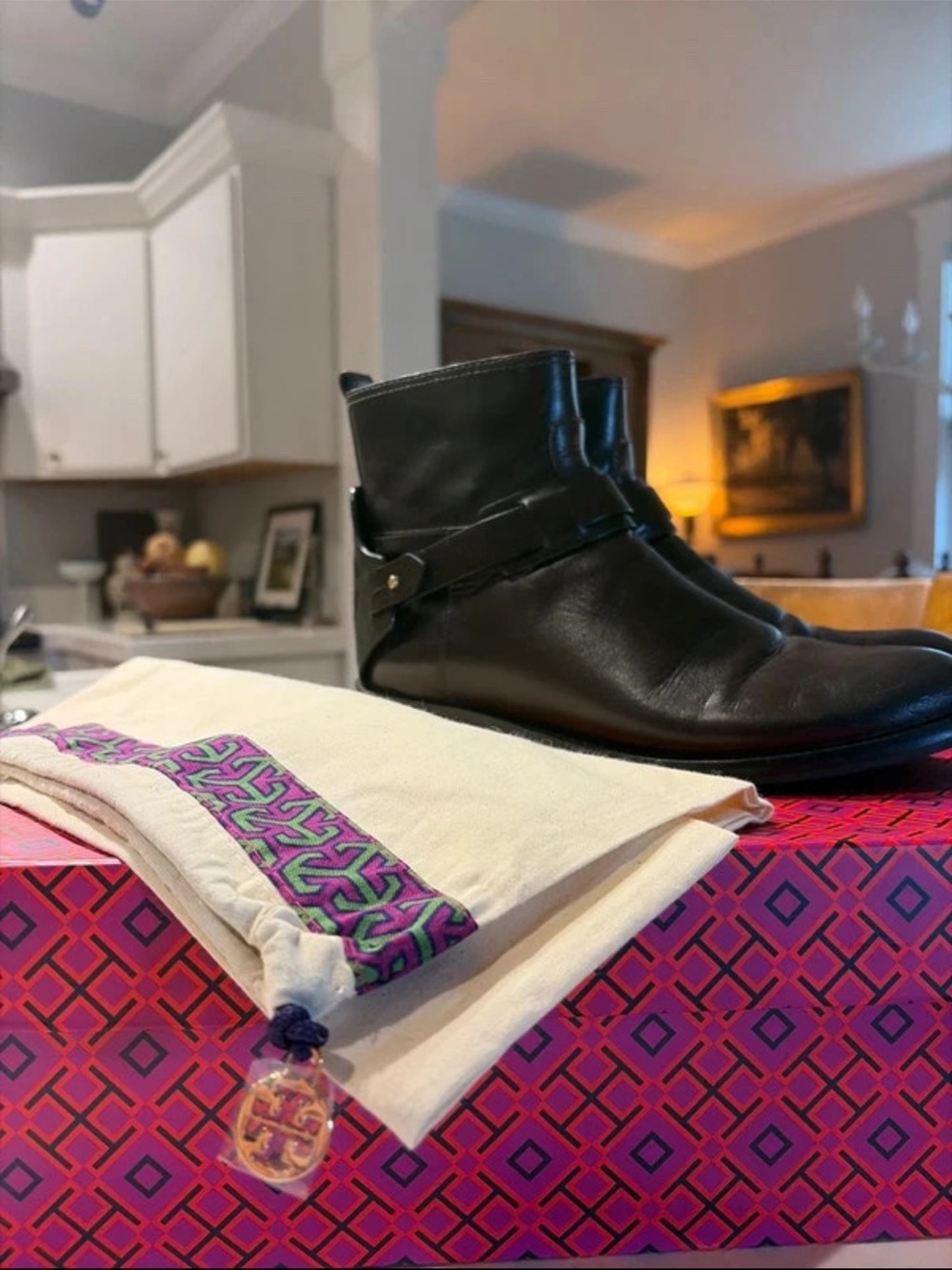 Tory Burch Derby Leather Ankle Booties